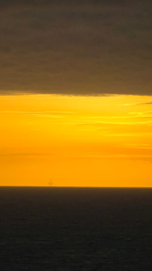 Sunset observed over sea in Randaberg, Norway