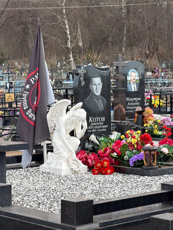 Cemetery visit documented in Bronnitsy, Russia