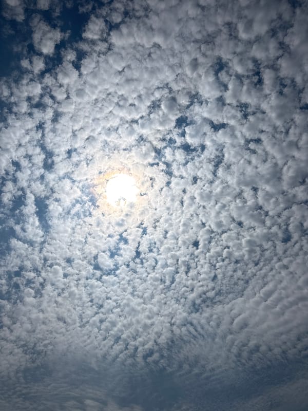 Altocumulus clouds observed over Puebla cityscape near Auditorio Metropolitano