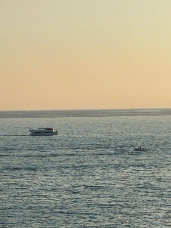 Sunset along the Caspian coast in Aktau, Kazakhstan