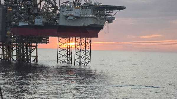 Evening North Sea views documented near Norwegian coast