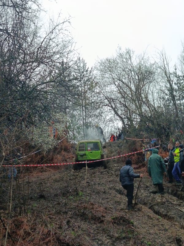 Off-road competition and salamander sightings in Bulgarian woods