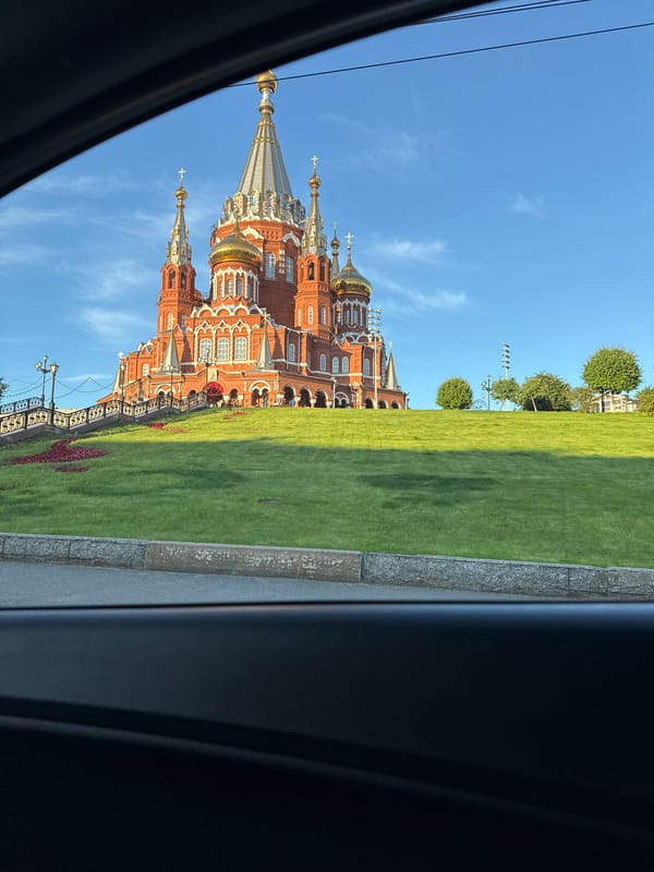 Alexander Nevsky Cathedral in Izhevsk on a sunny afternoon