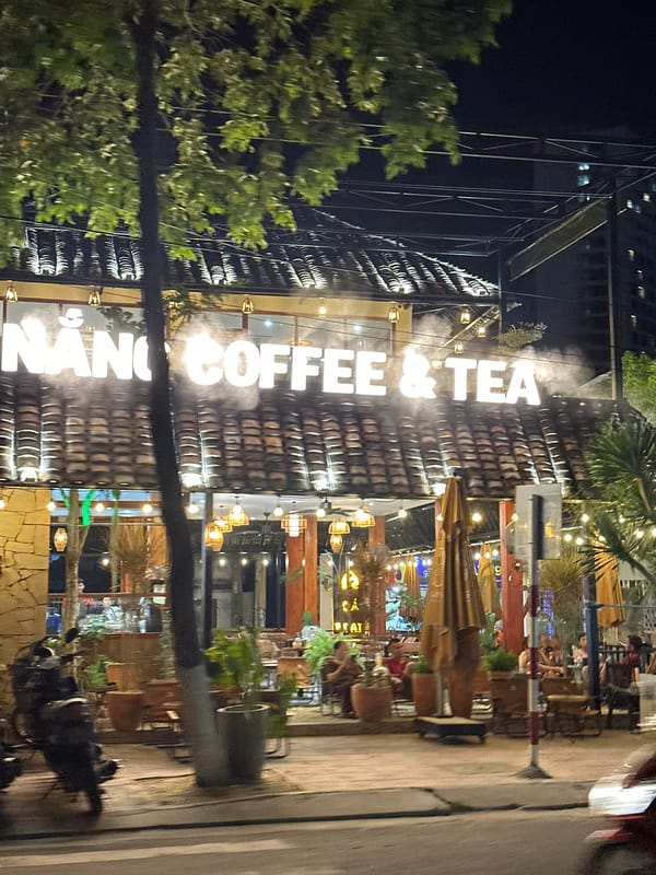 Evening street life documented in Nha Trang's tourist district