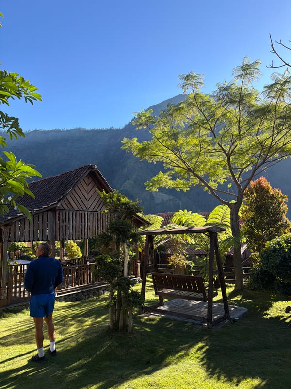 Sunny afternoon in a Wonokerto backyard, June 2026