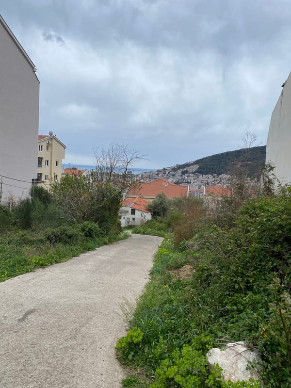 Hillside path photographed in Budva, Montenegro
