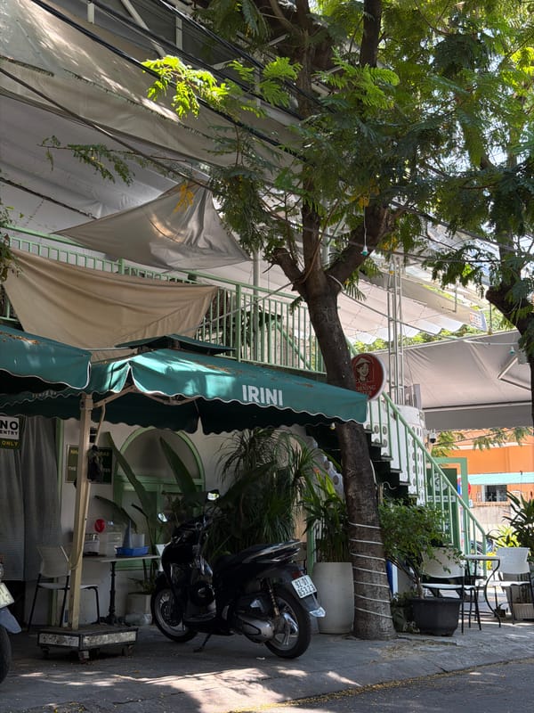 Early morning scenes captured at IRINI cafe in Đà Nẵng
