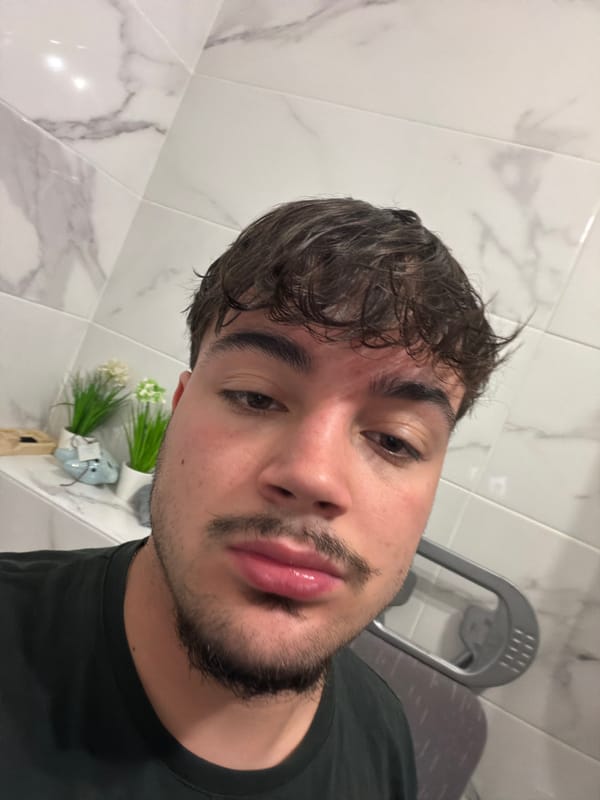 Young man takes indoor selfie in Rijeka, Croatia