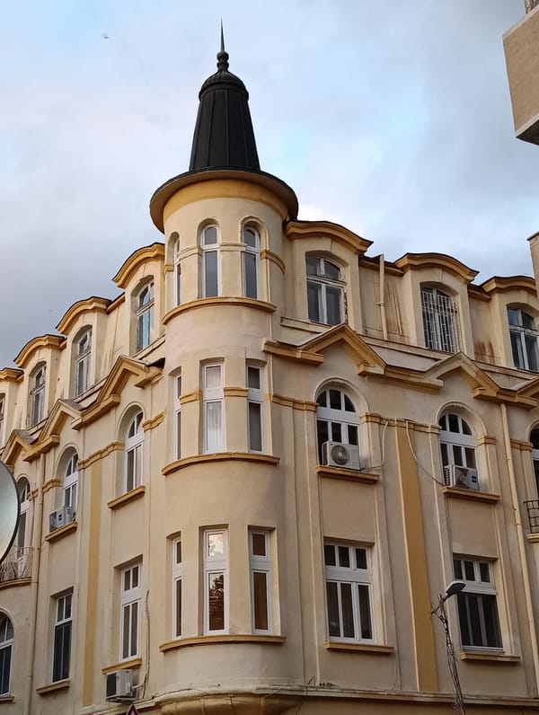 Sofia streets and sky at golden hour