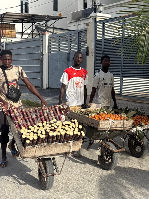 Morning street life documented in Igboefon, Nigeria