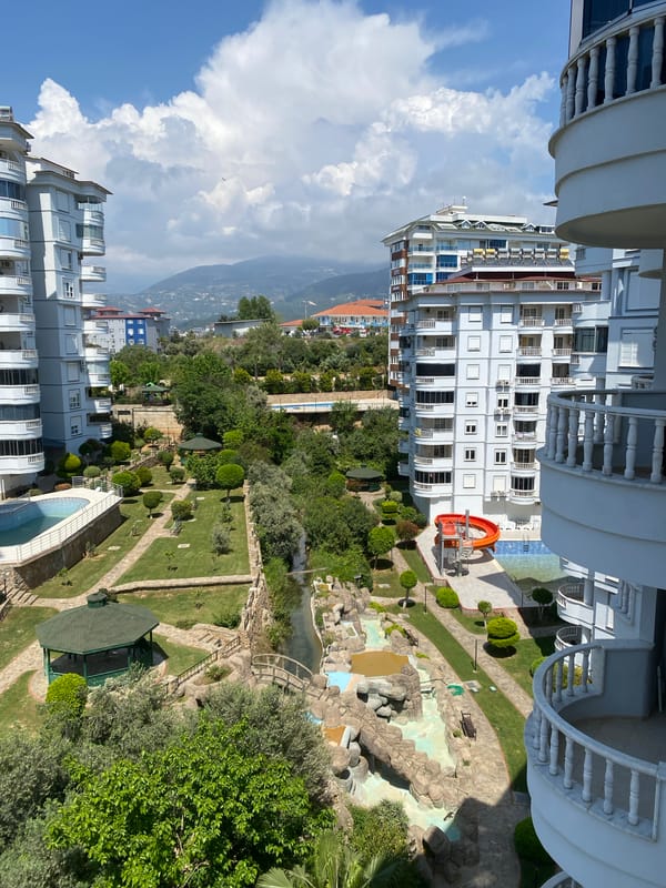 Sunny spring morning documented across Alanya, Turkey neighborhoods