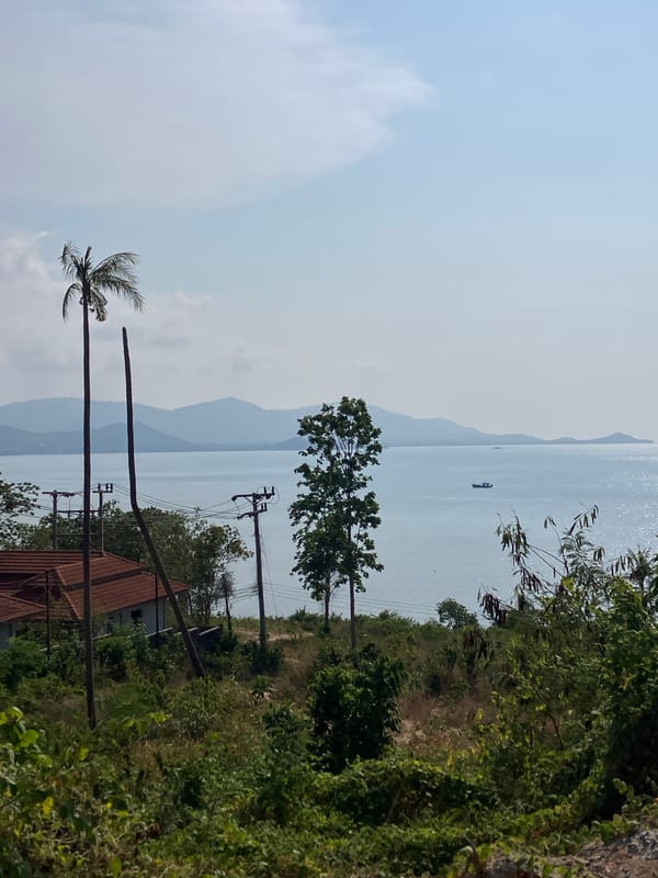 Boat spotted on water near Baan Bo Phut, Thailand