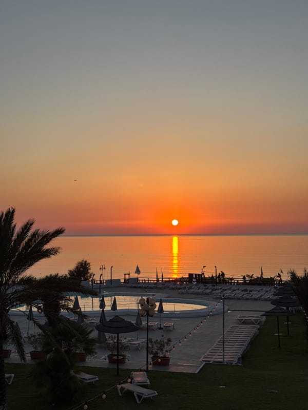 Golden sunset over the Gulf of Palermo, Isola delle Femmine
