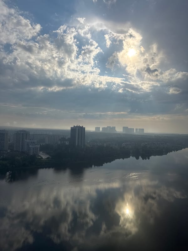 Summer evening along Yekaterinburg's waterfront and residential streets
