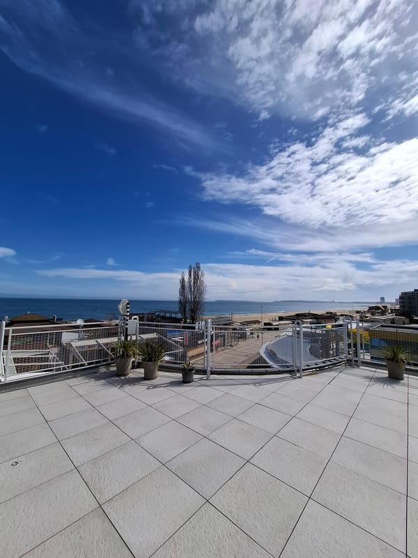 Coastal balcony view documented in Nesebar, Bulgaria