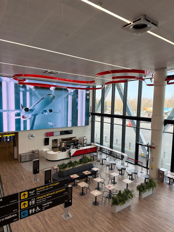 Early morning scenes documented at Izhevsk Airport terminal