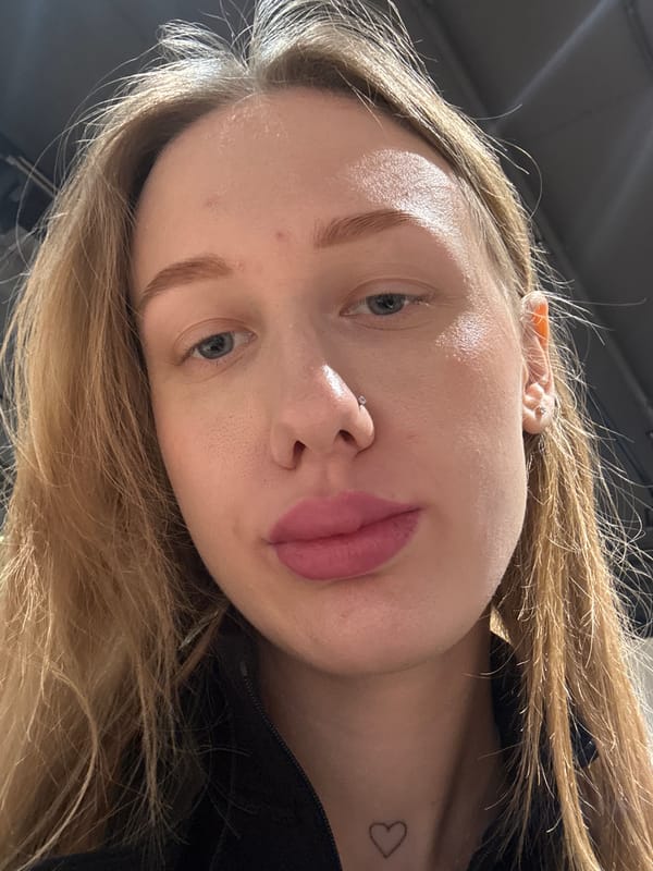 Woman takes selfies while shopping in Rostov-on-Don store