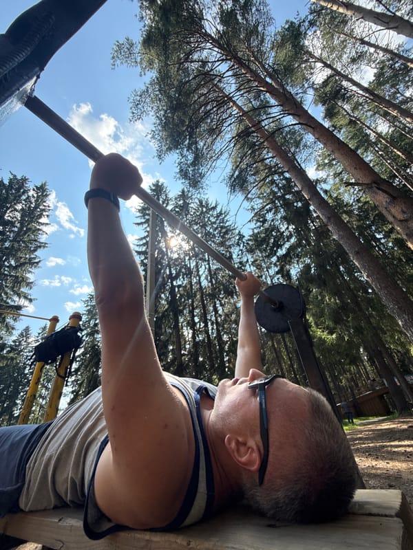 Outdoor park in Votkinsk blends workout equipment with folk decor