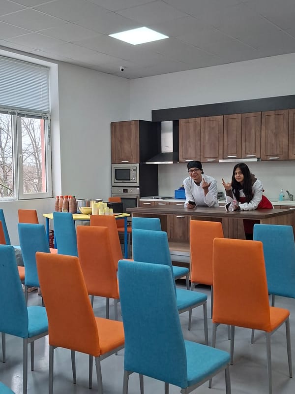 Food preparation setup observed in Dimitrovgrad kitchen
