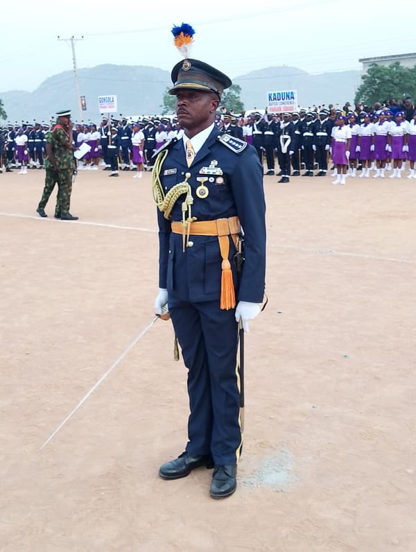 Military parade formation held in Kubwa, Nigeria