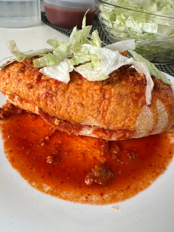 Traditional Mexican meal with pambazos documented in Tlaxcalancingo