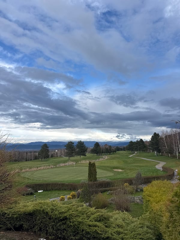 Golf course landscape documented in Razlog, Bulgaria