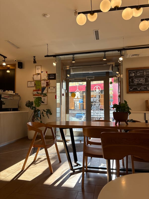 Cafe visit with iced drinks in Krasnoyarsk