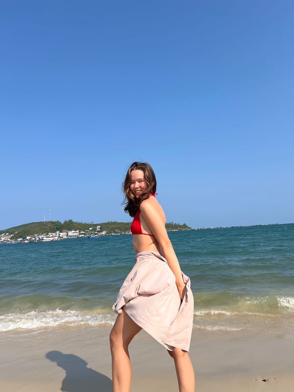 Sunny morning beach scene captured in Nam Nha Trang