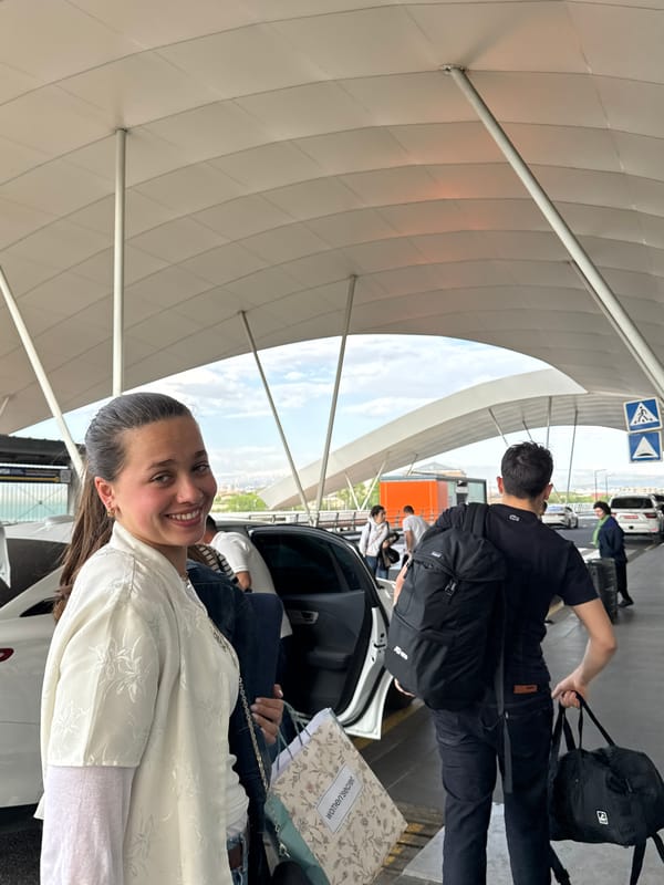 Couple photographed at Yerevan airport and indoor location
