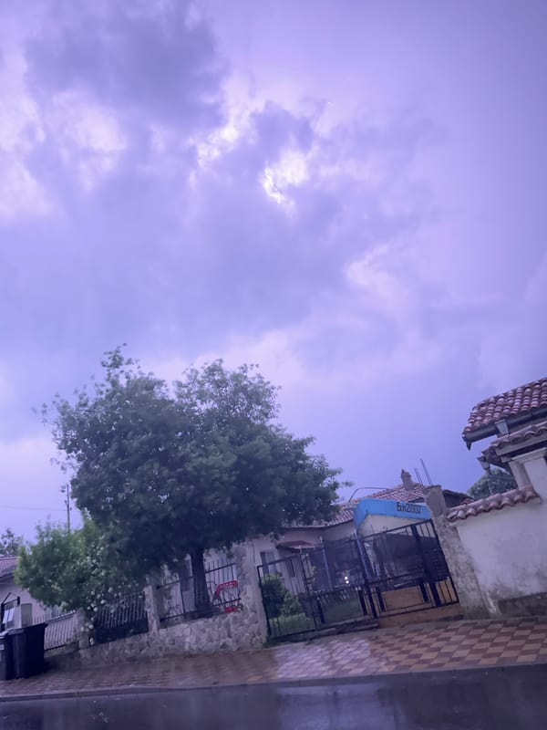 Nighttime thunderstorm strikes Byala, Bulgaria, witnessed through car windows