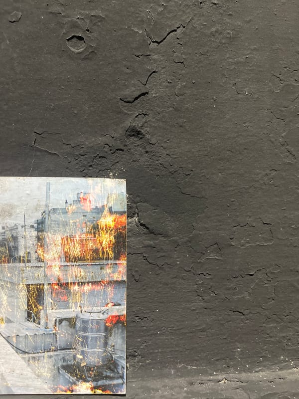 Mysterious poster spotted on textured wall in Buenos Aires