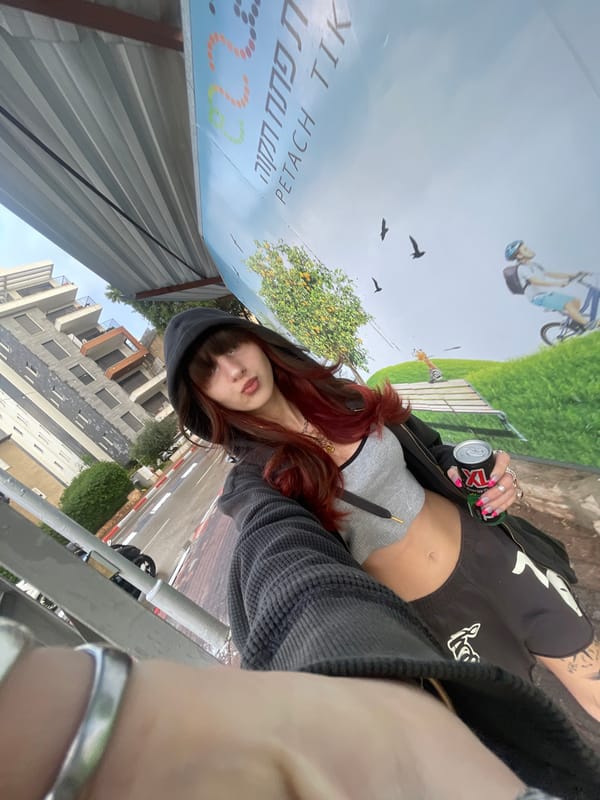 Early morning selfies and street scenes documented in Petah Tikva
