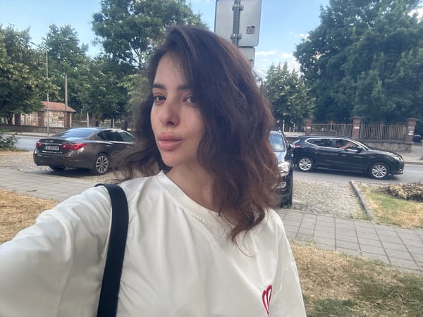 Afternoon stroll and selfies with a dog in Plovdiv