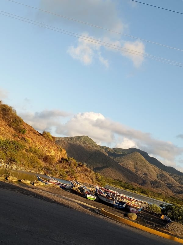Evening beach life documented in Pedro González, Venezuela