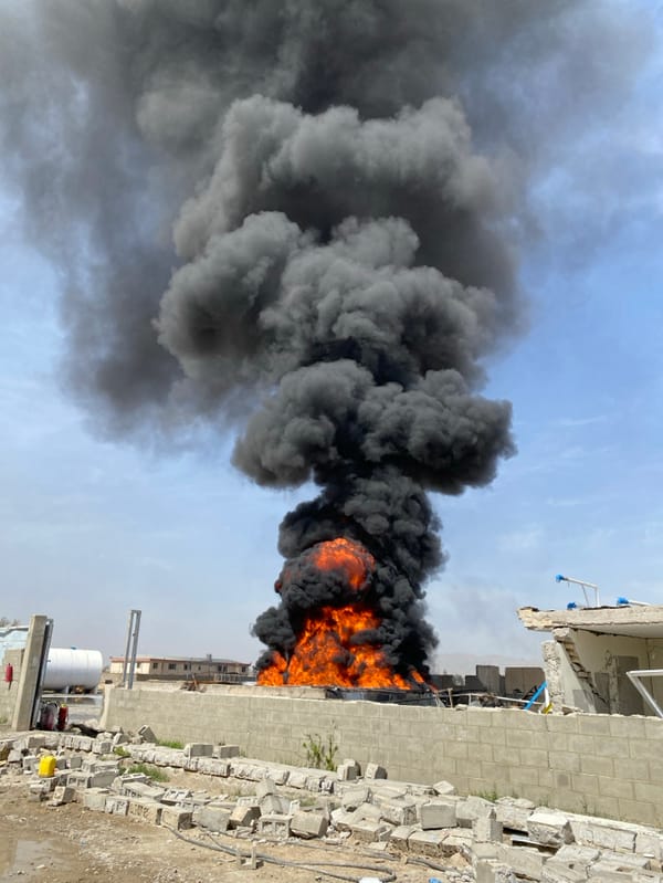 Major industrial fire engulfs storage facility in Khvoshab, Afghanistan