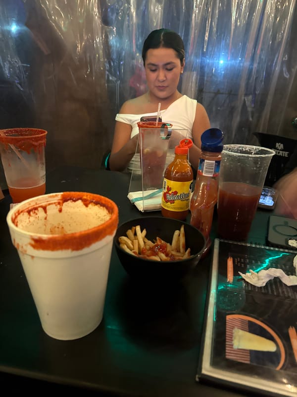 Woman spotted at restaurant table in Mexican town