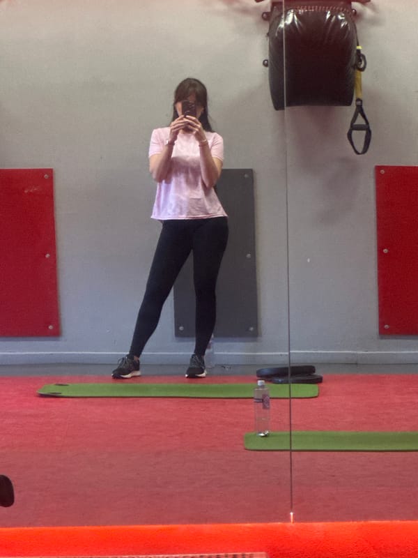 Gym workout documented in Riga fitness studio