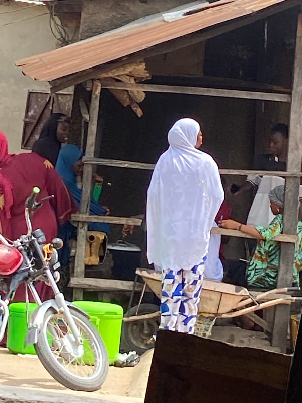 Ordinary market day activity recorded in Mararaba, Nigeria