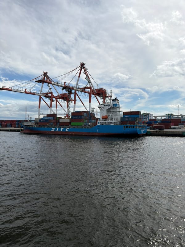 SITC container ship docks at Osaka port