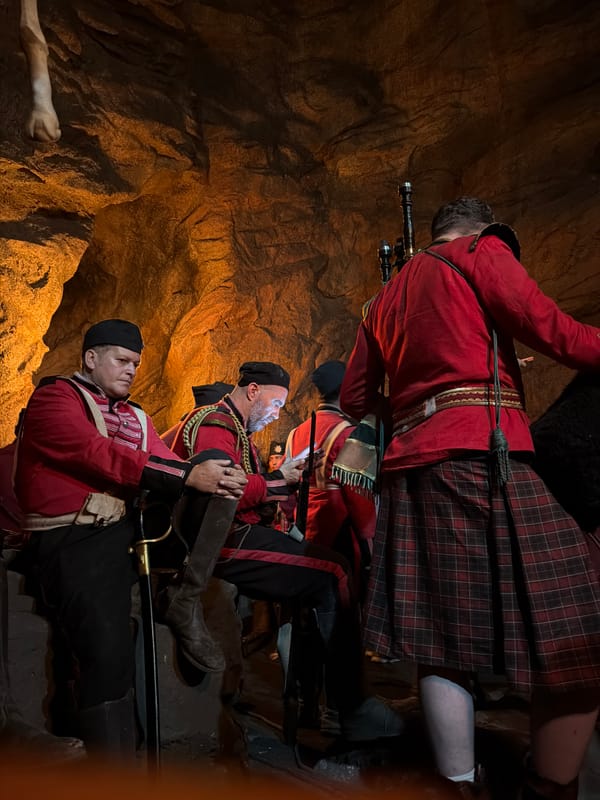 Historical costume shoot inside a cave-like film set, Hyderabad