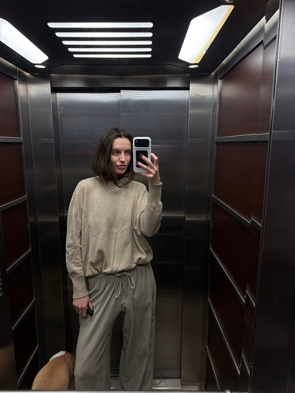 Woman takes elevator selfie in Budva
