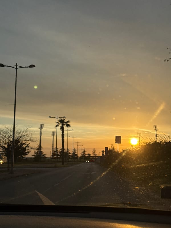 Sunset street scene captured in Bar, Montenegro