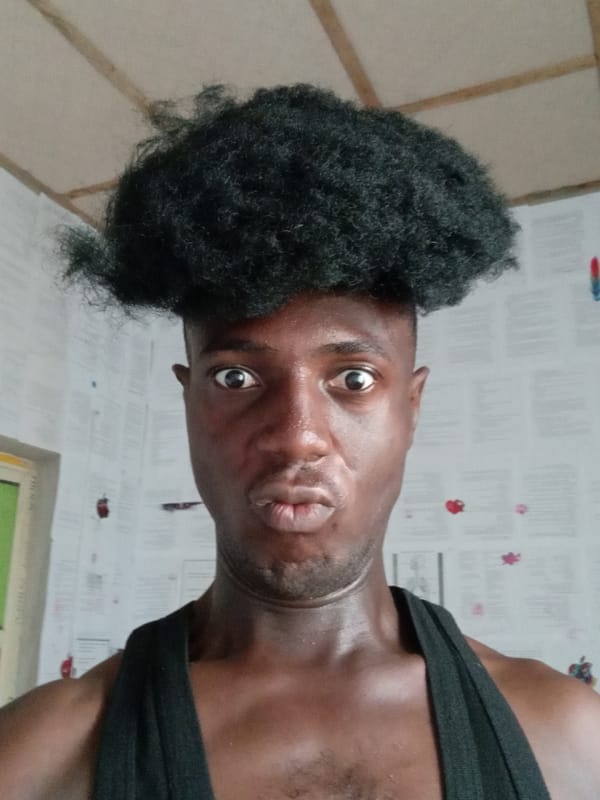 Man captured in everyday moments with household items in Nigeria