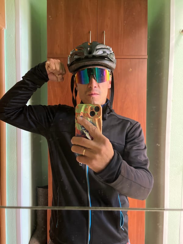 Cyclist Takes Mirror Selfie in Chaikovsky, Russia