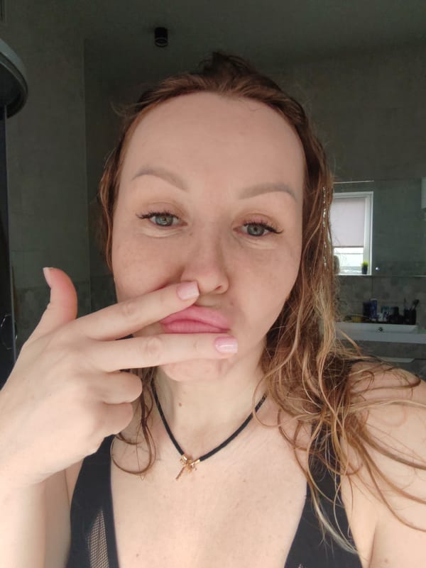 Woman photographed in bathroom and kitchen in Chaikovsky, Russia