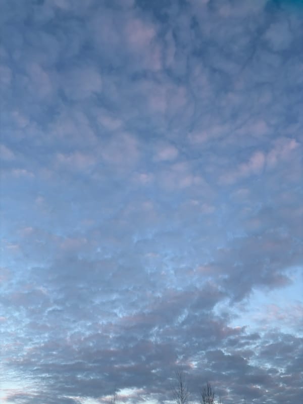 Spring afternoon sky and roadway documented in Noviy, Russia