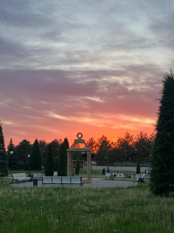 Twilight scenes documented across multiple Kazan locations during sunset