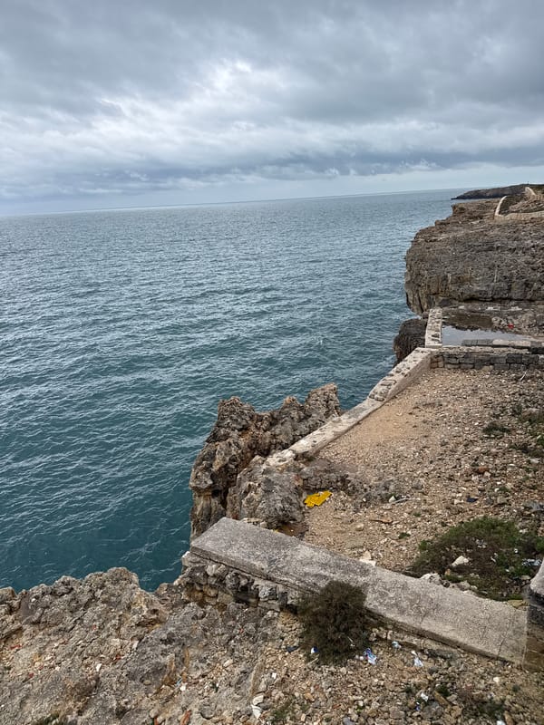 Clifftop coastal view captured in Polignano a Mare, Italy