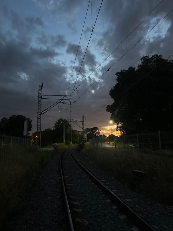 Evening documentation of Plovdiv railway and park infrastructure