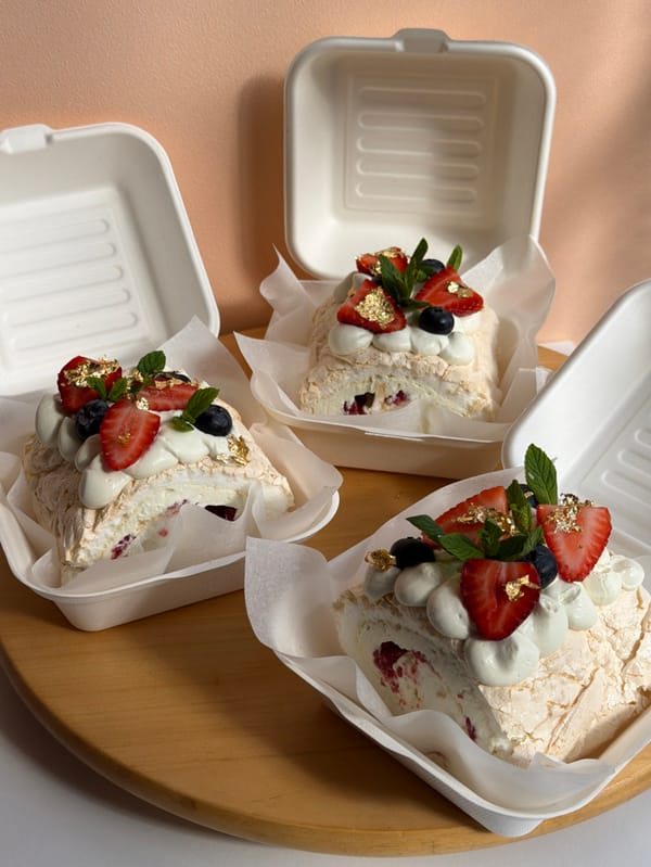 Woman bakes meringue desserts in Tel Aviv kitchen Friday